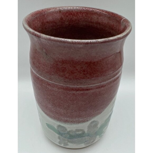 Vintage Bogan Studio Art Pottery red Glaze stoneware Pitcher Vase Maryland 6.5” - Picture 1 of 6